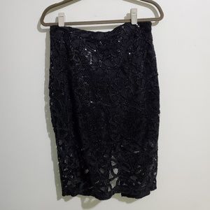 Express W's Sequin Skirt w/ Slit